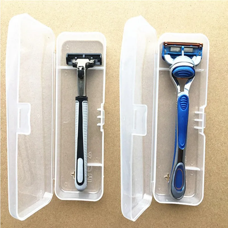 

Men's Shaver Storage Box Transparent Plastic Razor Blades Holder Portable Travel Razor Case High Quality Shaving Box Containers