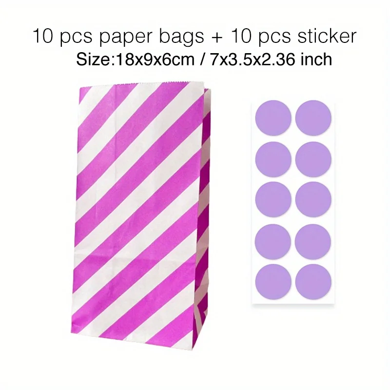 Vibrant Assorted Stand-Up Favor Bags with Stickers - Ideal