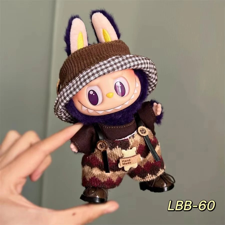 Labubu Doll Clothes Color Match Hoodie Set