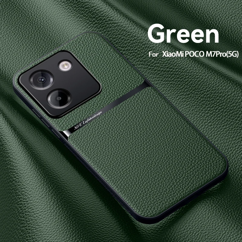 Luxury Matte Leather Magnetic Phone Case - Shockproof with Lens Protection