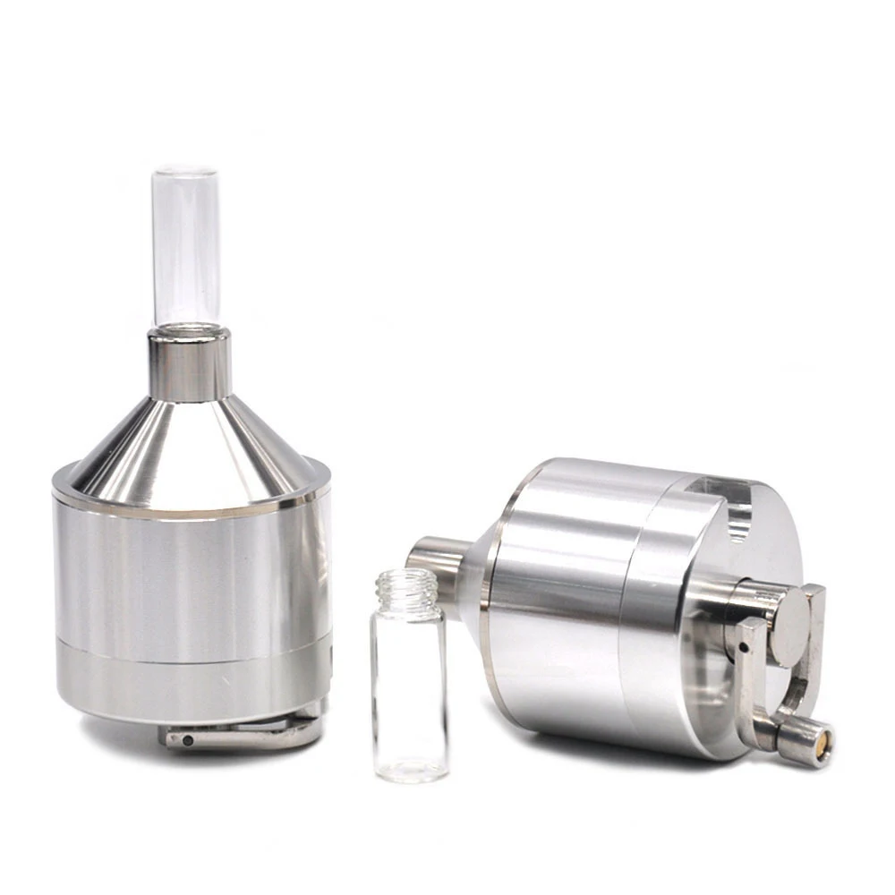 Metal Powder Grinder 44mm 56mm Hand Crank Spice Mill Funnel Food Grinders Container Kitchen Tools