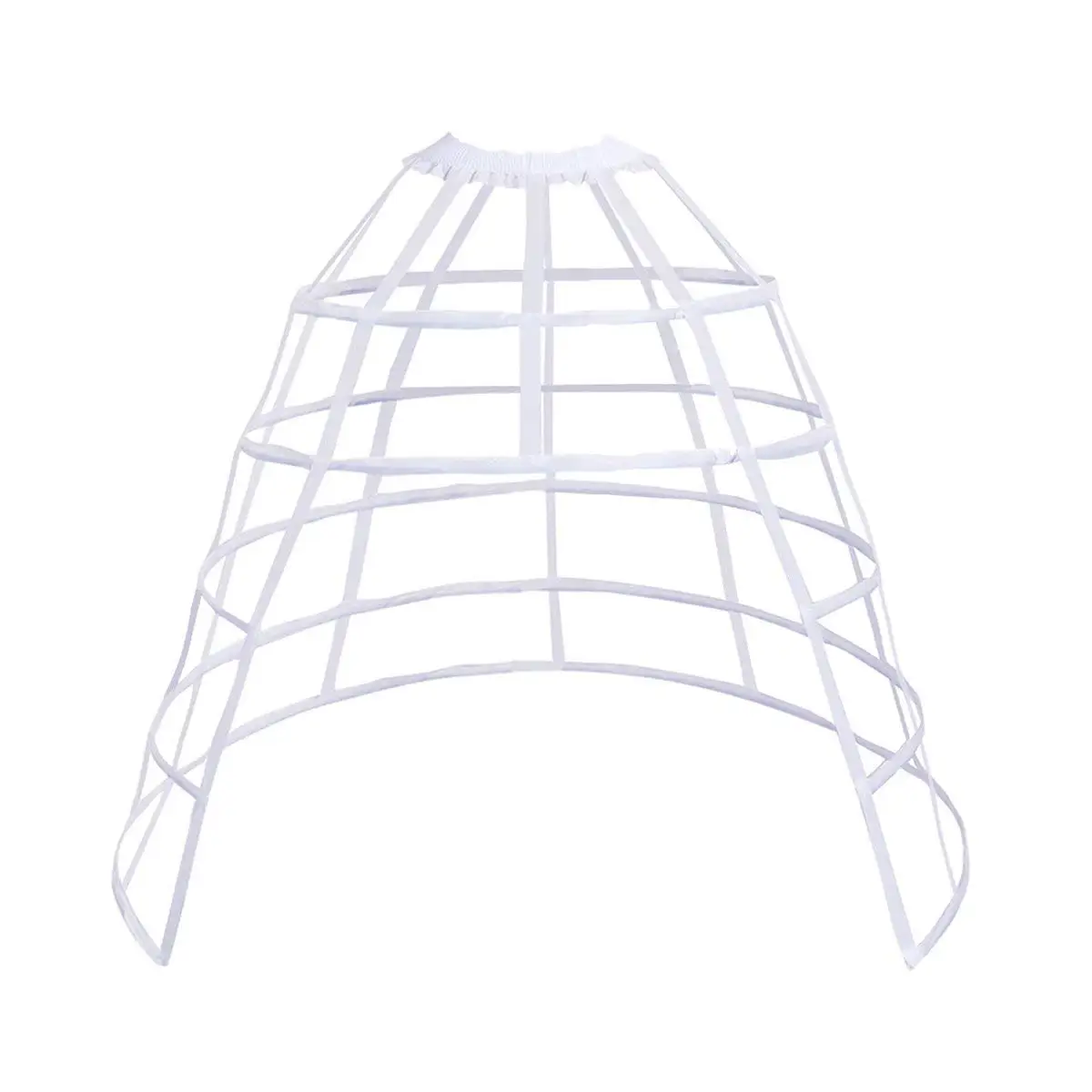Women's Wedding Dress Pannier Petticoat Ruffle Technique Hoop Skirt Cage for Women Accessories Wedding Petticoat