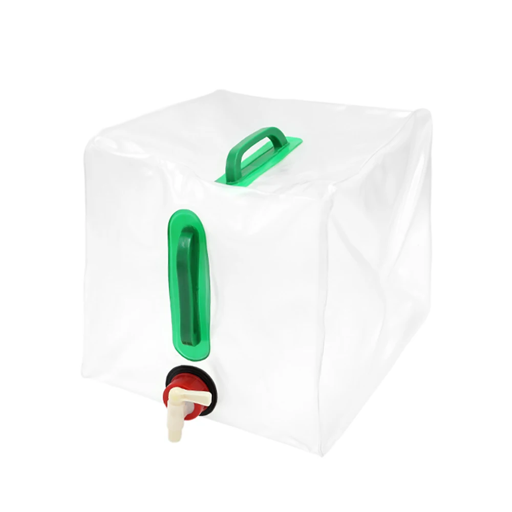 20L Collapsible Water Container Spigot for Camping PVC Food Grade Water Jug Beverage Folding Storage Bag for Hiking