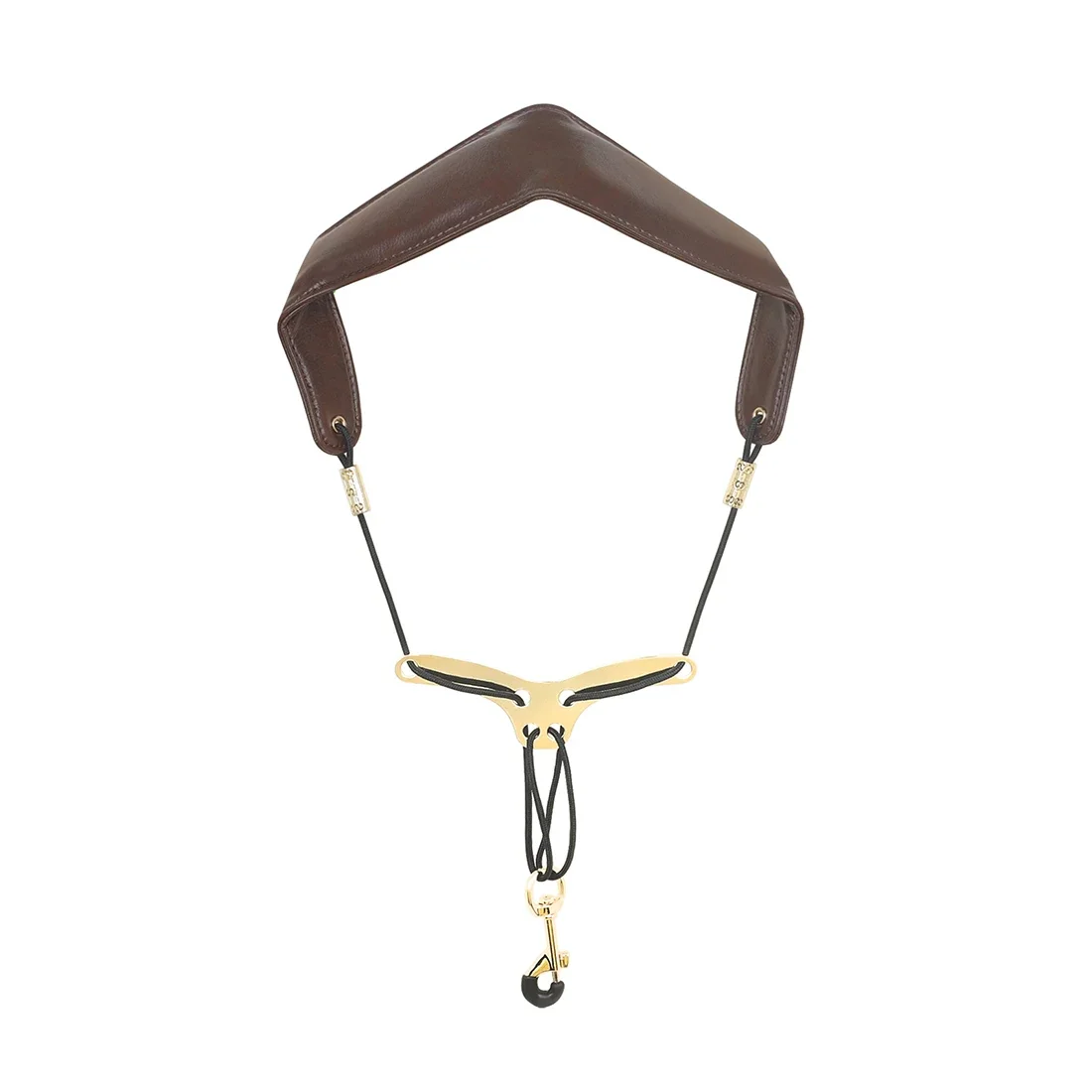 Adjustable Padded Saxophone Neck Strap with Metal Buckle and Snap Lanyard