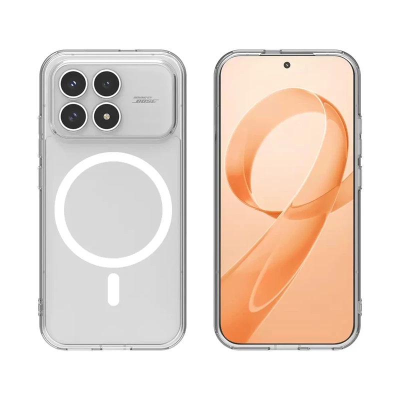 Magnetic Transparent Acrylic Protective Case with MagSafe Compatibility