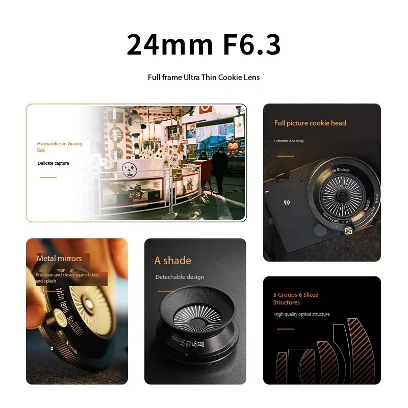 SGIMAGE 24mm F6.3 AF Full Frame Ultra-thin Lens For Sony E Nikon Z L-Mount Canon RF Fuji XF Camera Lens 3
