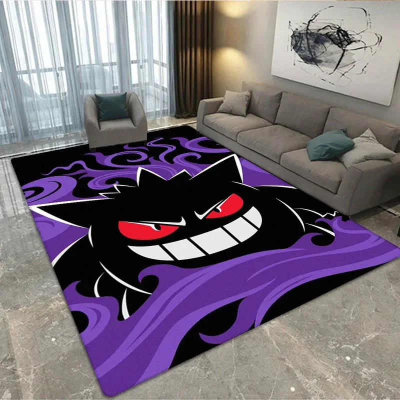 3D Pokémon Cute Gengar printed Carpet Living Room Bedroom Carpet Non ...