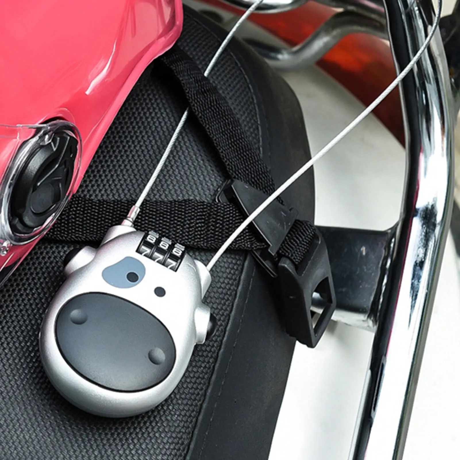 

Helmet Lock Retractable Bike Cable Lock Mini Travel Padlock Password Pocket Bicycle Padlock For Suitcase Anti Theft