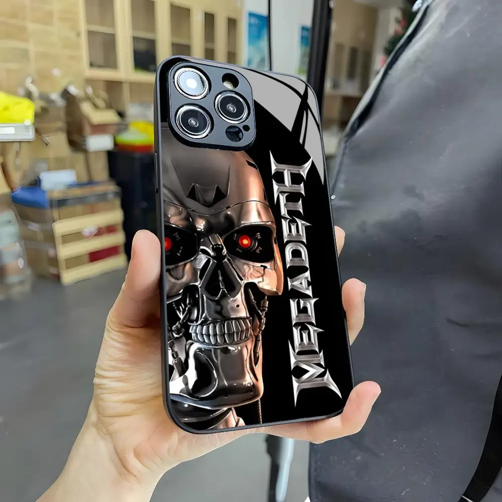 Heavy Metal Rock Band Megadeth Magnetic Attraction Glass Phone Case