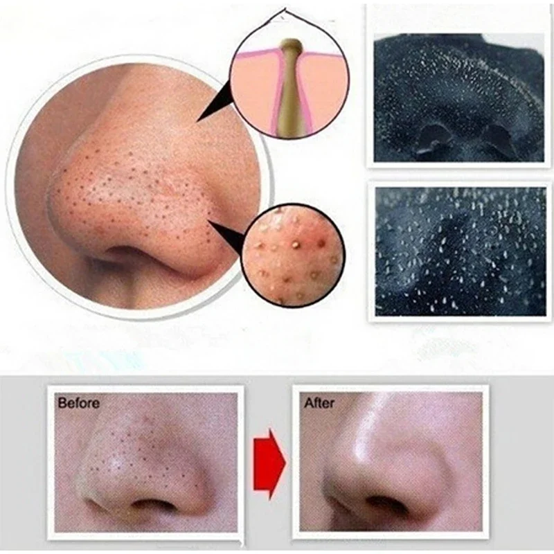 Blackhead Remover Mask Facial Shrink Pores Acne Black Head Removal Cream Nose Cleansing Black Peel Off Masks Skin Care