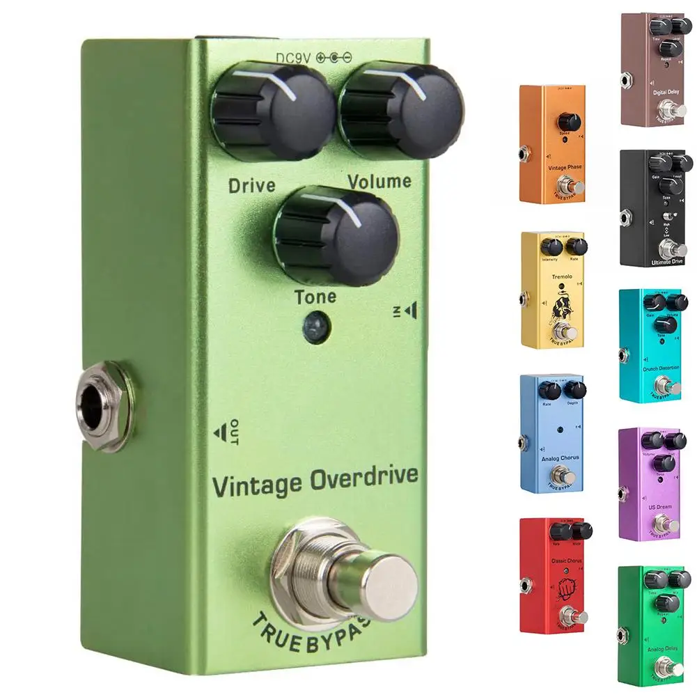 

Mini Electric Guitar Effects Pedal Overdrive Volume Tone Knob Effect Pedals With Steel Metal Shell