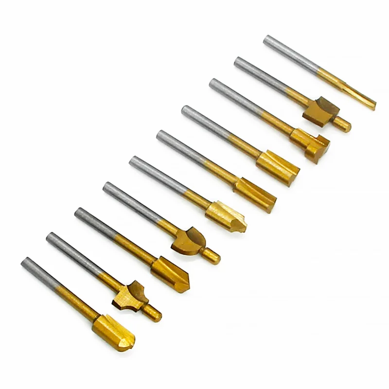 Household Articles HSS Router Bits Wood Cutter Milling Fits Dremel Rotary Tool S