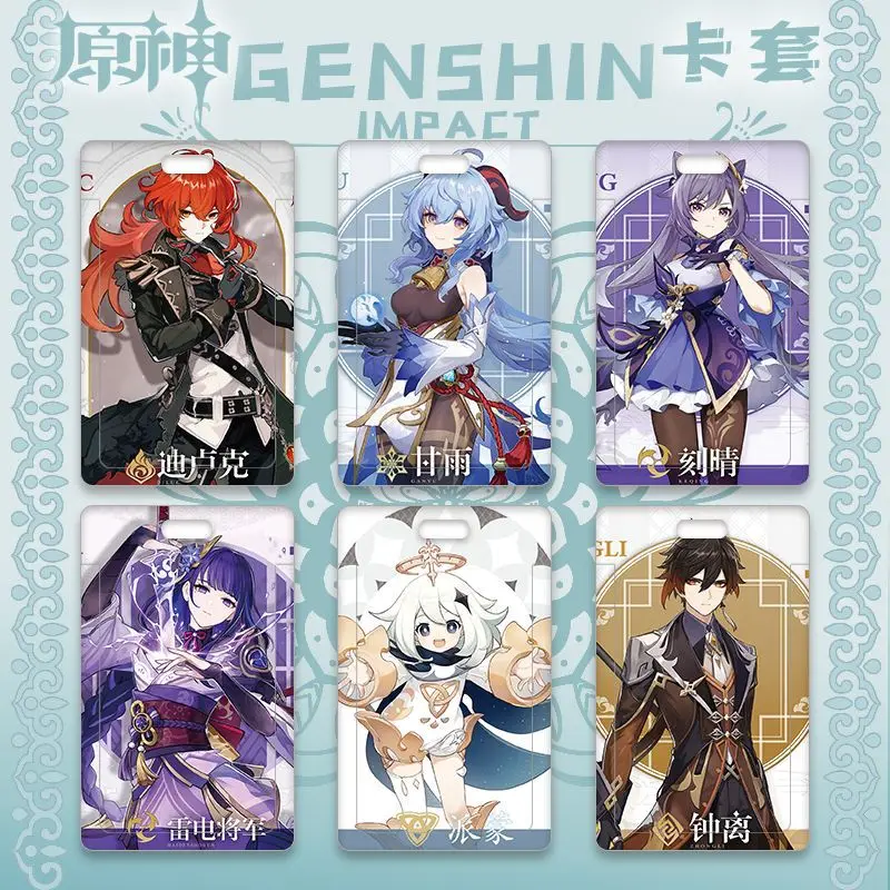 

Hot Game Genshin Impact Card Holder Purses Gorou Tartaglia Hu Tao Arataki Itto Scaramouche Genshin Impact Accessories