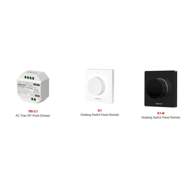 Miboxer TRI C1 110V 220V AC Triac RF + Push Dimmer wireless Push