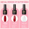 PEACECOLOR Poly UV Gel Kit All for Manicure Gel Nail Extension Set Slip Solution Builder Acrylic Gel Polish Nail Art Tool 4