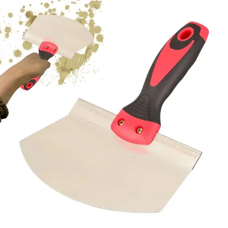 Curved Bucket Scoop Stainless Steel Putty Scraper Portable Hand Tool For Plasterboard