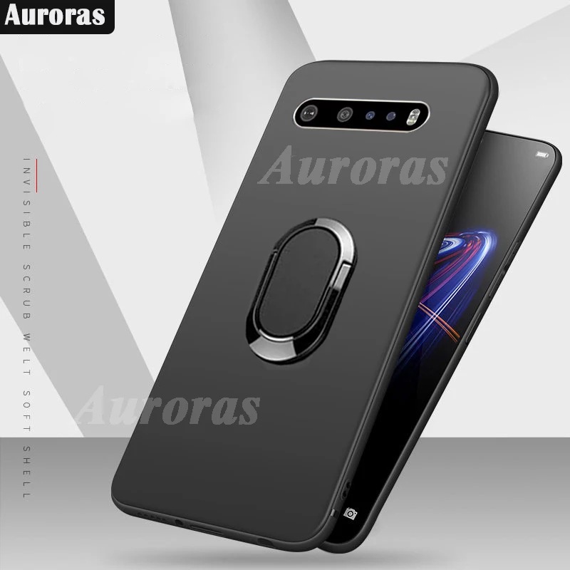 Auroras Per Custodia Lg V60 Thinq Con Anello Magnetico Guscio In Silicone Opaco Ultrasottile Per Cover Posteriore Antiurto Lg V50 Thinq