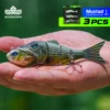 HANDING 3Pcs M1 Lipless 4-Segments Body Fishing Lure Tackle Slow Sinking 3D Artificial Swimbait 15g/22g/34g UV Paint Hard Bait 6