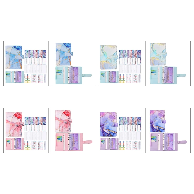 

Бумажник J6PA из полиуретана с сумкой на молнии, органайзер с наклейками для бюджетных листов A6, для сбережения денег