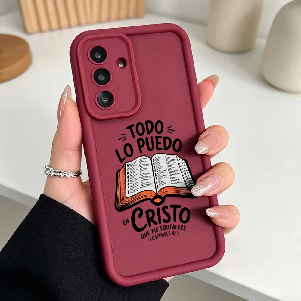 Christian Bible Book Pattern Phone Case Cover with Eye Ladder Design