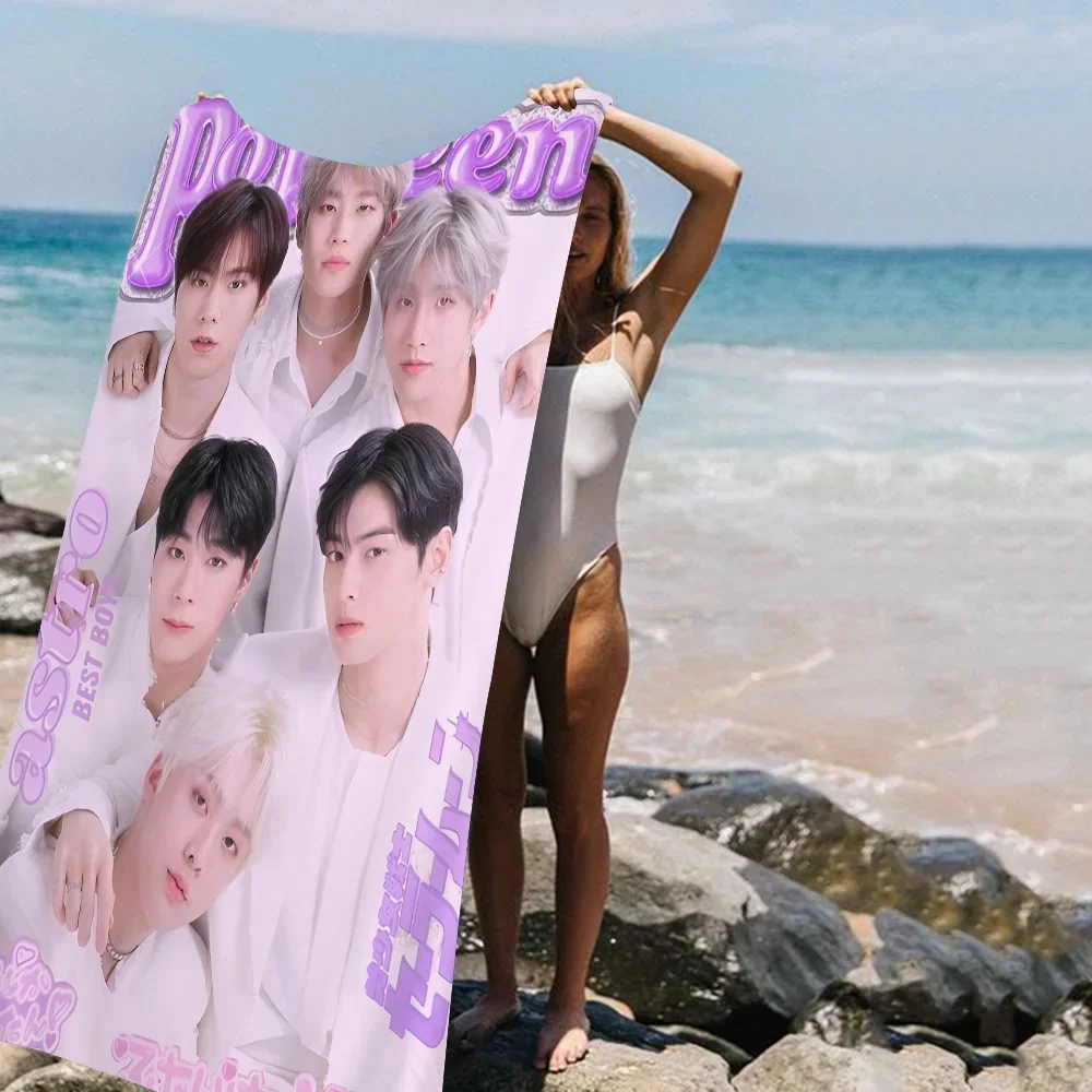Korea Kpop A-Astro Banner Microfiber Printed Beach Towel Mountain Climbing Yoga Beach Swimming Running Absorbent Soft Towel 6