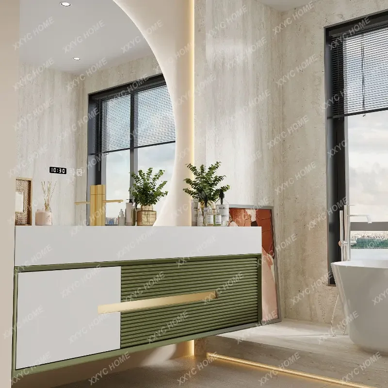 Bathroom Cabinet Combination Simple Smart Cabinet French Cream Style Washstand Wash Basin Combination