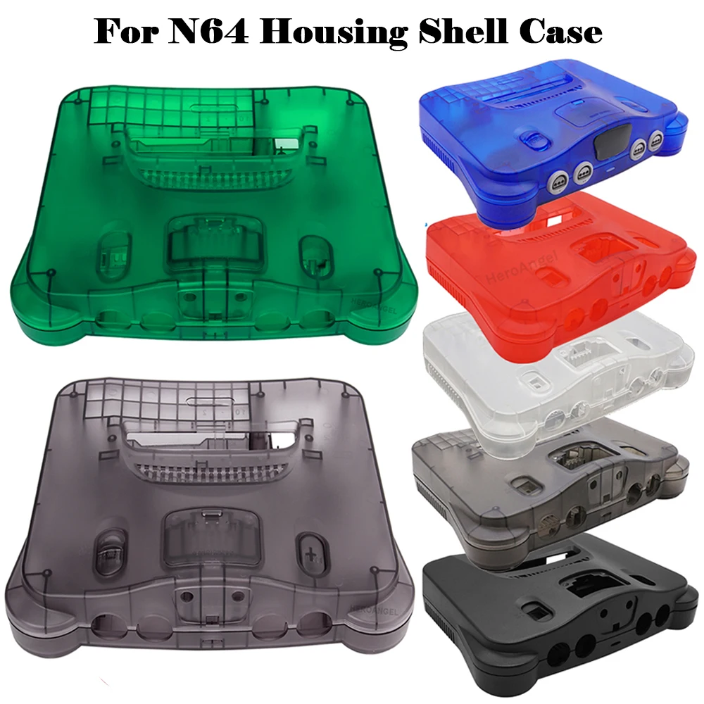 

Hot Sales Replacement Housing Shell Translucent Case for Nintendo N64 Retro Video Game Console Transparent Boxes Accessories