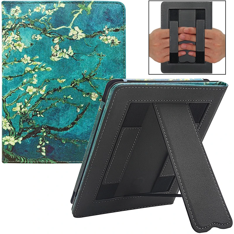 Custodia Per 6 "Kobo Clara Hd/Kobo Nia Ereader Fit Kobo Clara Hd 2018/Nia 2020 Cover Con Supporto Per Sospensione/Riattivazione Automatica Cinturino A