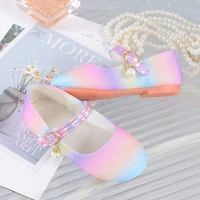 YUNICUS جديد بنات مطرزة الأميرة أحذية الأطفال أحذية مسطحة قوس قزح أحذية فتاة صغيرة أداء أحذية رقص أحذية الحفلات 3