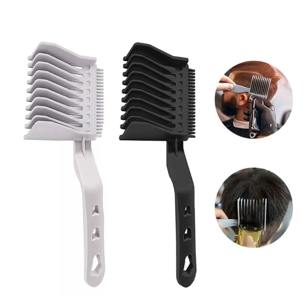 Men Styling Tool Barber Fade Combs Ergonomic Gradienter Design Hair Cutting Comb Plastic Barber Supplies Curved Comb for Salon 2