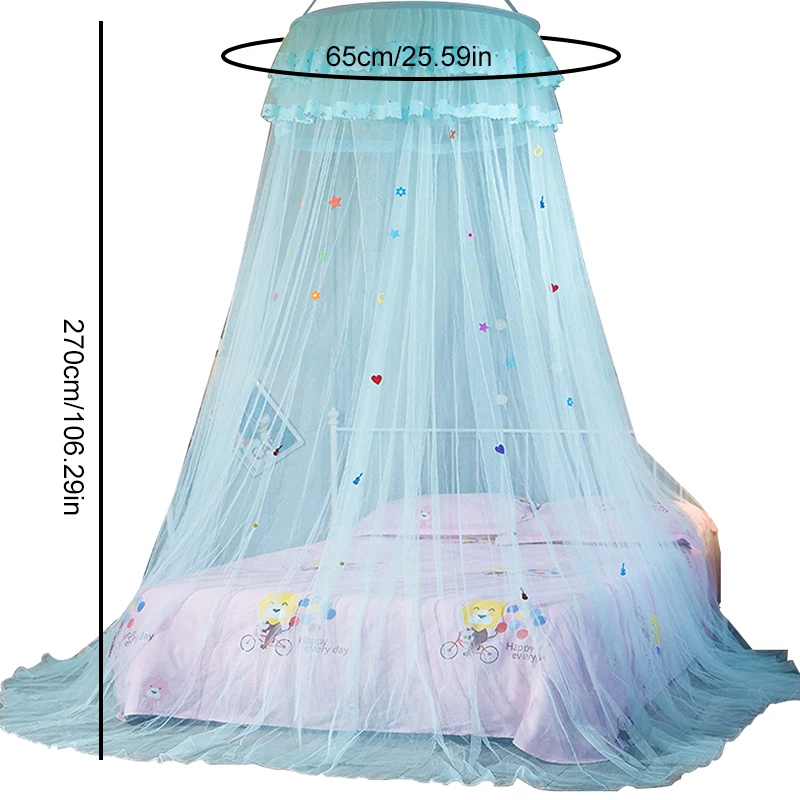 Dome Hanging Mosquito Net Encryption Heightened Ceiling Lace Lace Princess Dome Court Floor Mosquito Net Cartoon Models