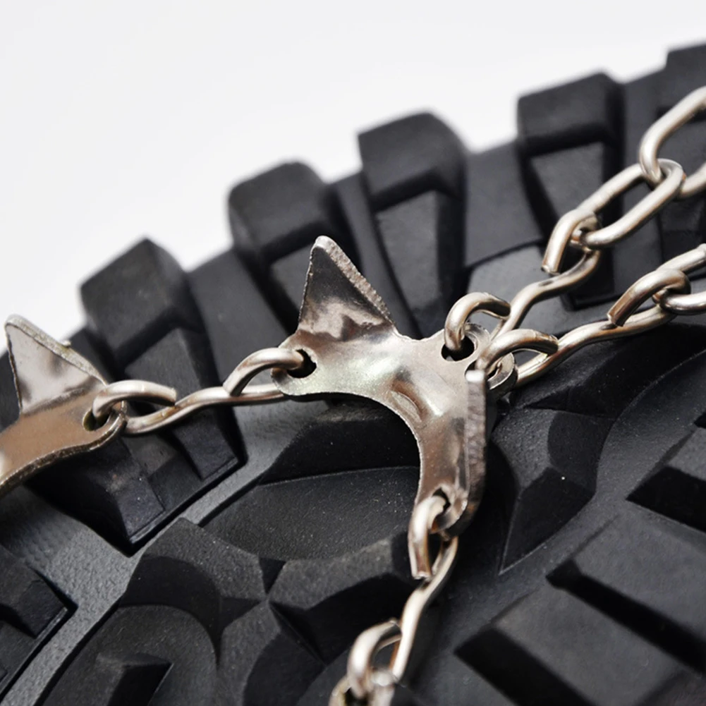 19/13 Teeth Stainless Steel Spikes Crampons Ice Snow Grips Cleats Anti Slip Chain Claws Spike Cleats Cover for Outdoor Sport