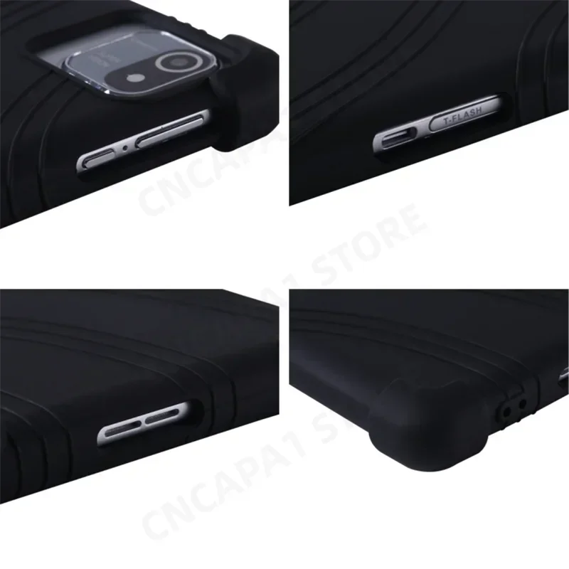 Shockproof Soft Silicone Tablet Case with Rear Kickstand