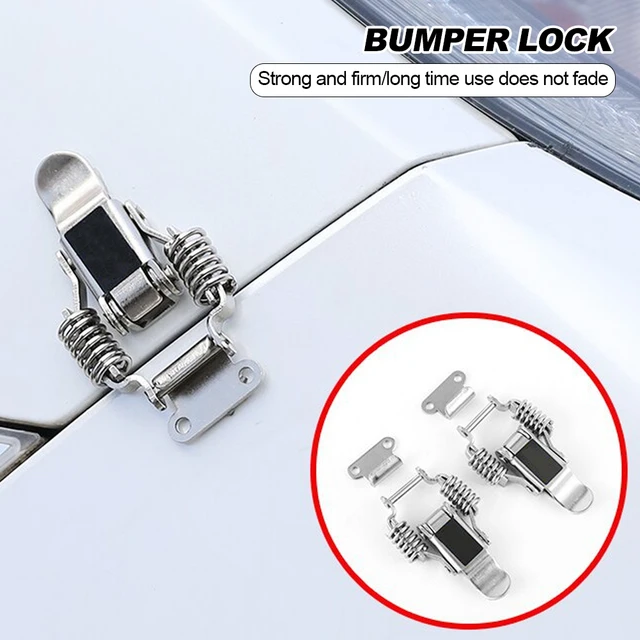 2Pcs Car Trunk Bumper Security Hook Lock Clip Quick Release Fasteners Kit  Metal