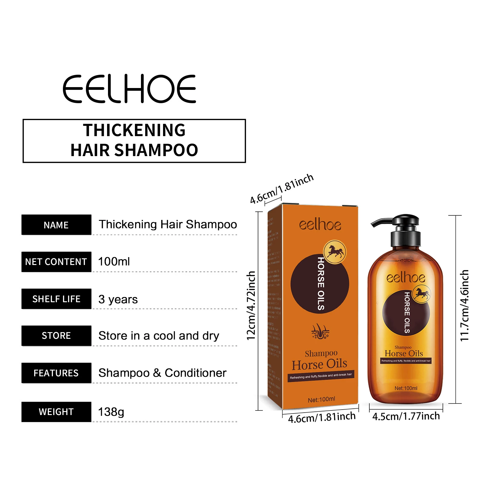 Shampoo packaging front