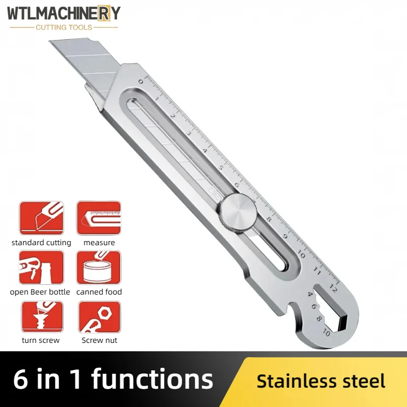 

Stainless Steel Utility Art Knife Multifunctional Knife Outdoor Tool Paper Wallpaper Cutter Industrial Cutting Tools