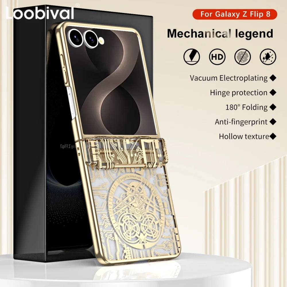 Premium Tempered Glass Screen Protector Case with Mechanical Vacuum Plating Cover