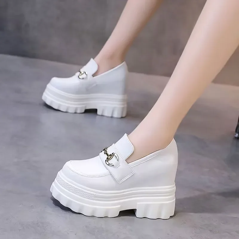 Women Sneakers Fashion Breathble Vulcanized Shoes Pu Leather Platform Shoes White Lace Up Casual Shoes Zapatos Mujer zapatillas