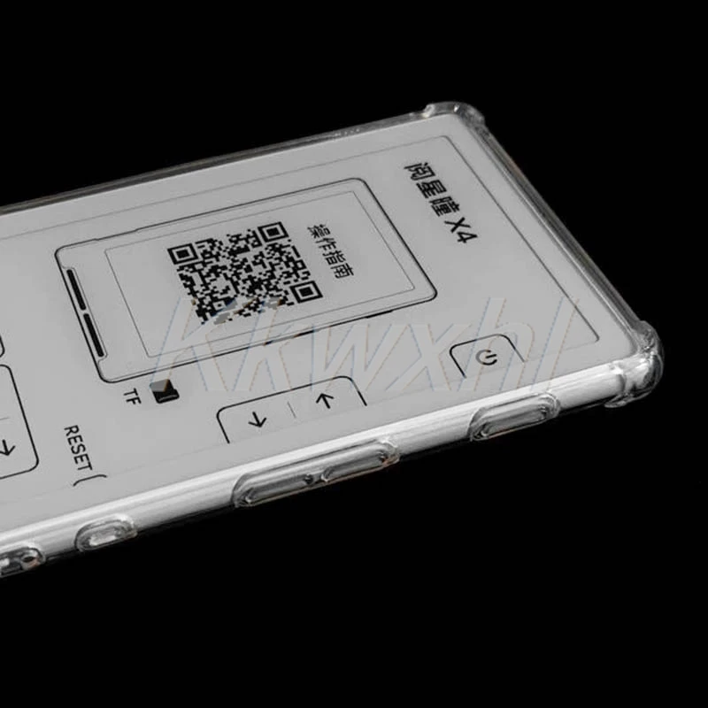Clear Protective Back Cover - Soft TPU Drop Resistance for XTEINK X4 E-Book, 4.3