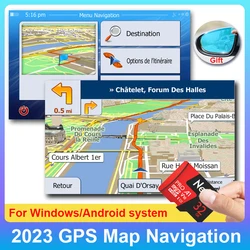 2023 GPS offline map micro SD cards 32GB car radio for windows/Android system GPS Navigation Europe/Rus/spain/France Free update