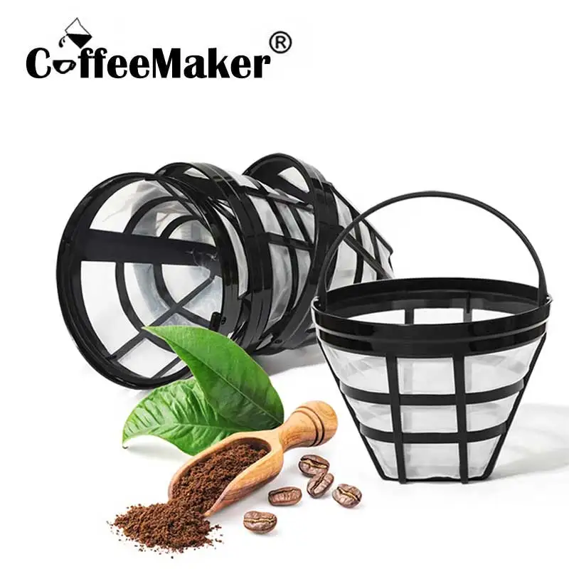 Espresso Filter Basket Replacement Accessories Reusable No.4 Cone Coffee  Maker Filters for Ninja Coffee Bar Brewer Cone Filter - AliExpress