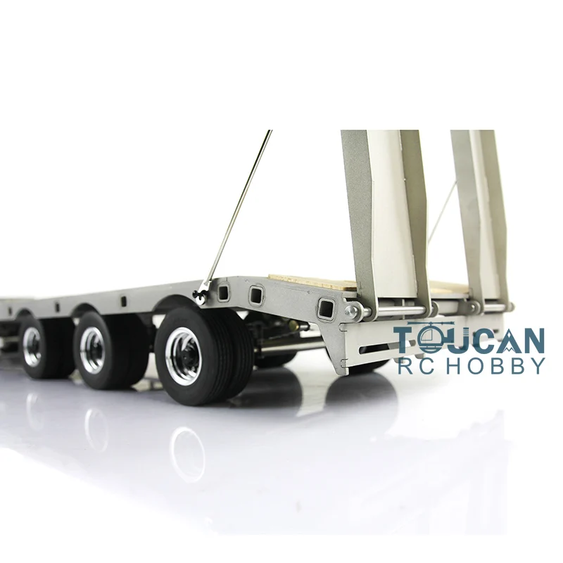 Metal Trailer LESU 1/14 Plate 887.6*190*78MM for DIY Tamiyaya Remote Control Tractor RC Truck Model Wheel Axles Hub Toy TH02005 3