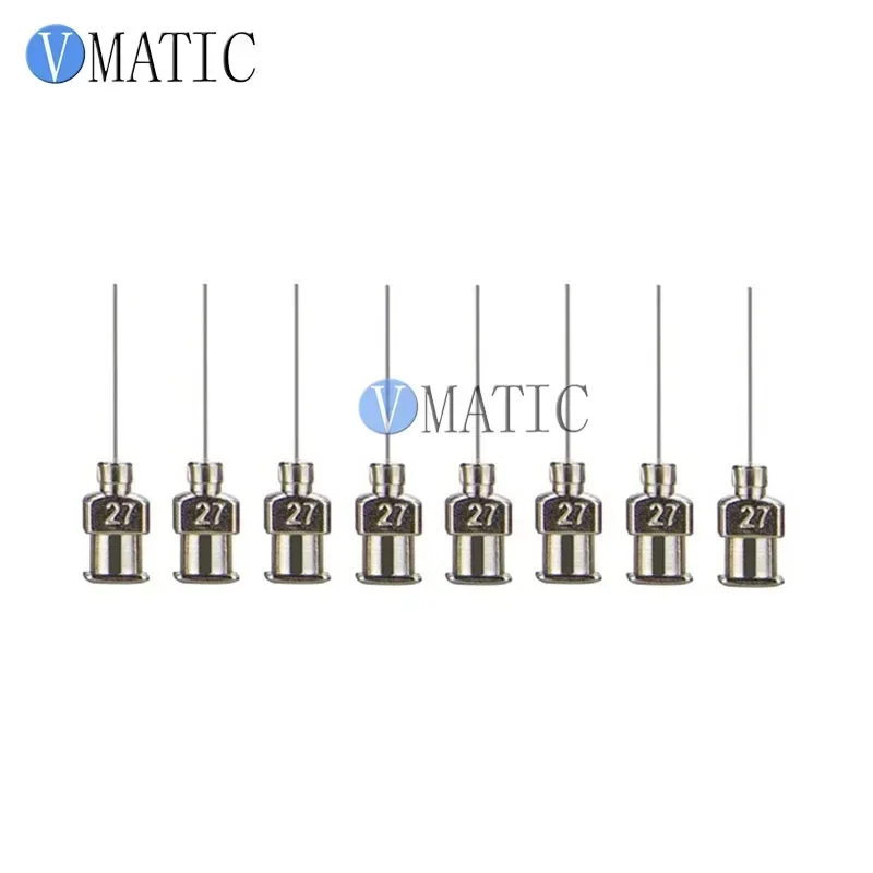 High Quality 12 Pcs 1 Inch Length 27G Blunt Stainless Steel Glue Fluid Dispenser Syringe Needle Tips