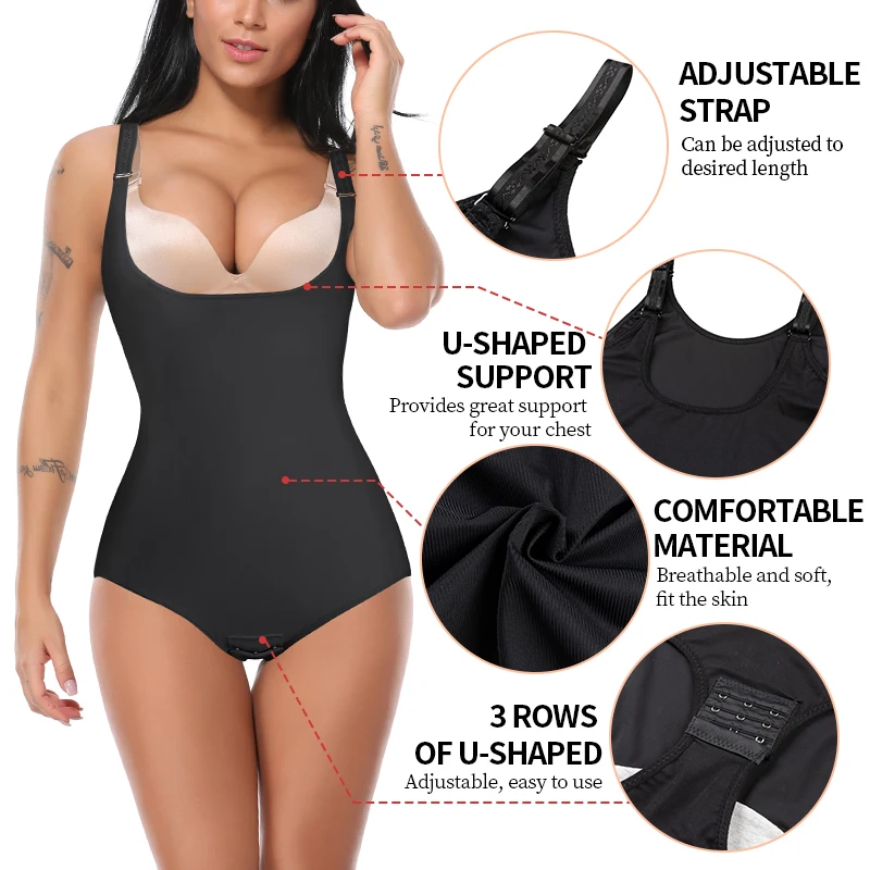 Women's Binders Shapers Body Shapewear Thong Sexy Bodysuit, A Body Shaper