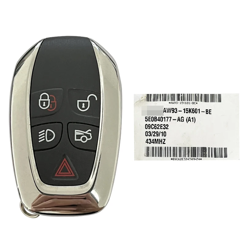 

5 Button 433mhz OEM For Jaguar Xj Xk Xf Remote Control Smart Key 49 Chip