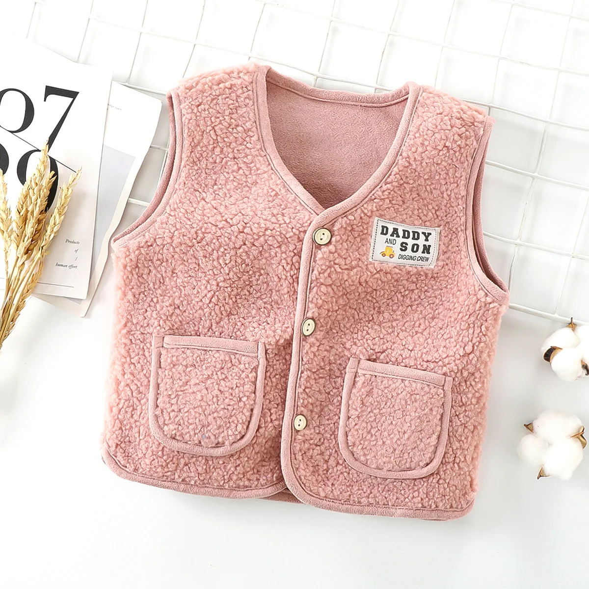 Children's Sleeveless Vest Kids Thicken Waistcoat Toddler Cartoon Outerwear for Boys Spring Autumn Winter Girls Jackets