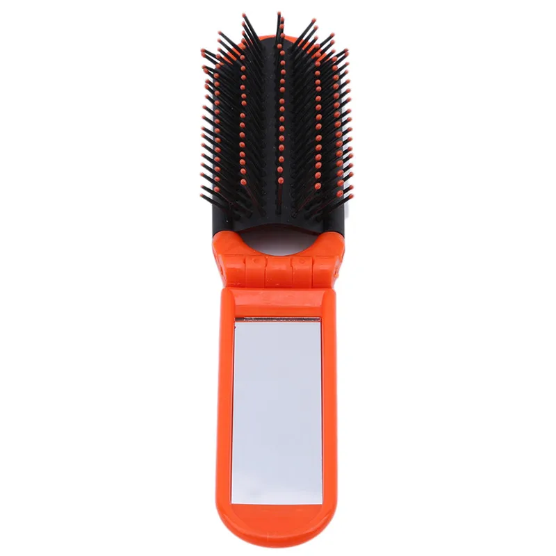 Plastic Folding Comb Portable Makeup Mirror Comb Foldable Massag Girl Bangs Fashionable Convenient  Carry On Bag Comb 5