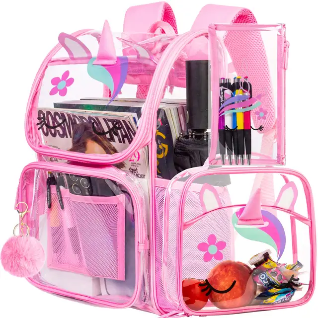 Mochila De Llantitas Para Niña Mochila Transparente Con Ruedas