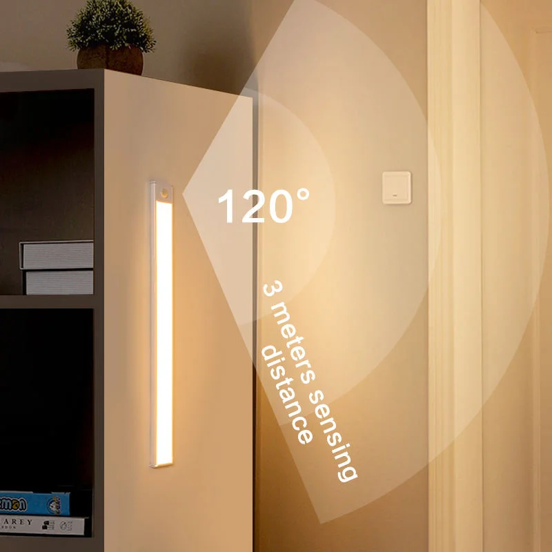 Wireless Rechargeable LED Motion Sensor Night Light Cabinet Light For Closet Kitchen Wardrobe Stairs