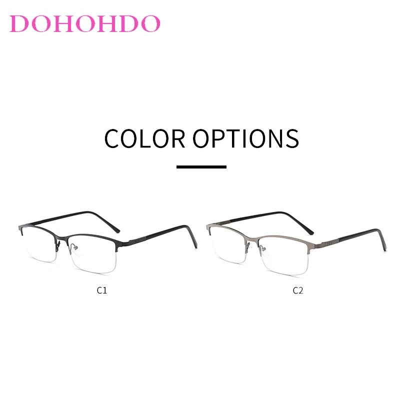 Ultra-Light Blue Light Blocking Reading Glasses for Men and Women - Metal Frame, Anti-Glare, Anti-Radiation Computer Eyewear